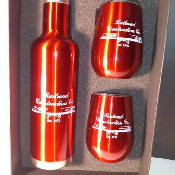 BOXED VINTAGE RAILROAD BEVERAGE LOVERS 3-PIECE SET EST. 1926 - Picture 2 of 8